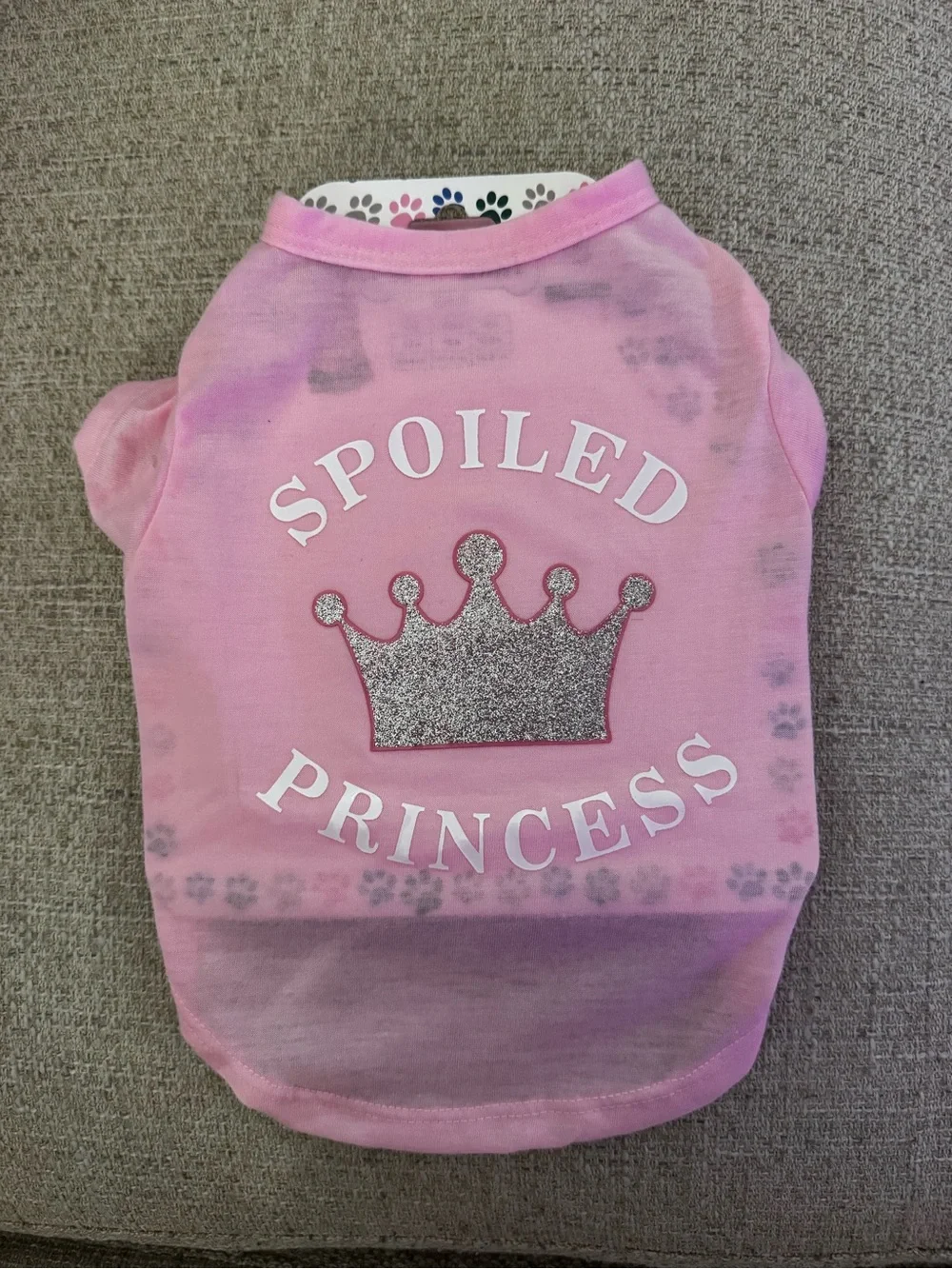 Small Spoiled Princess Pink Dog Tee